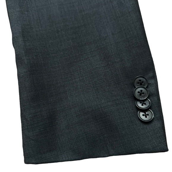 Peter Millar Blazer Jacket Mens Size 46R Sports Coat Wool Twill Plaid Blue - Picture 4 of 7